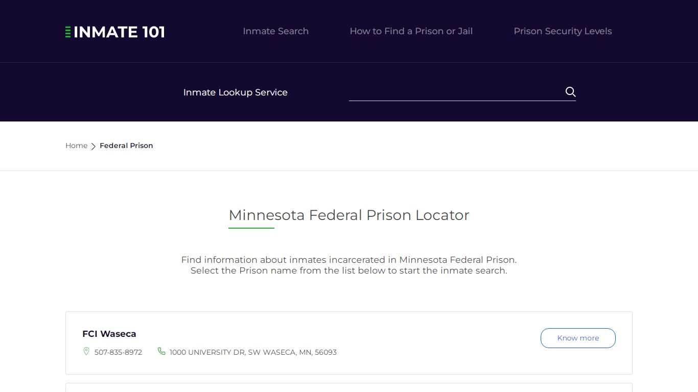 Minnesota Federal Prison Inmate Search | Free Inmate Lookup